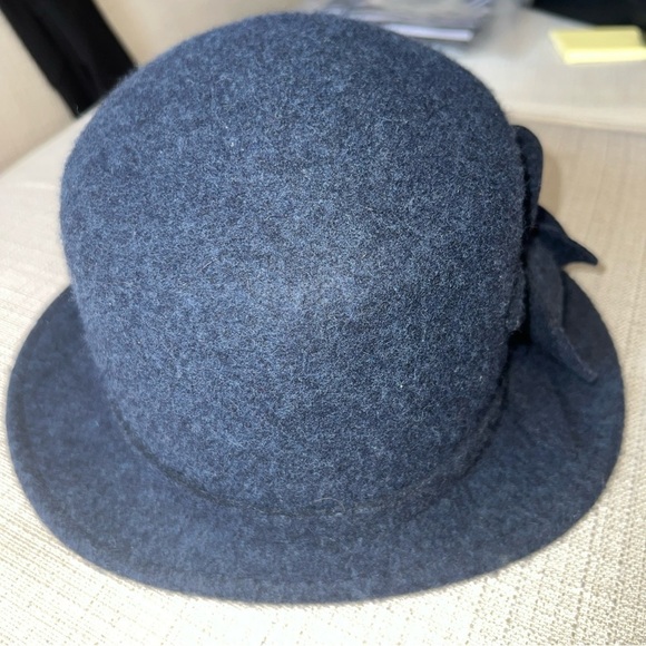 Adora Women’s Blue/Grey Wool Cloche Hat OS - Picture 4 of 7